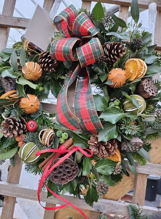 Join us for a private and festive and relaxing wreath making workshop designed especially for parent carers. Create your own beautiful large wreath on a 12