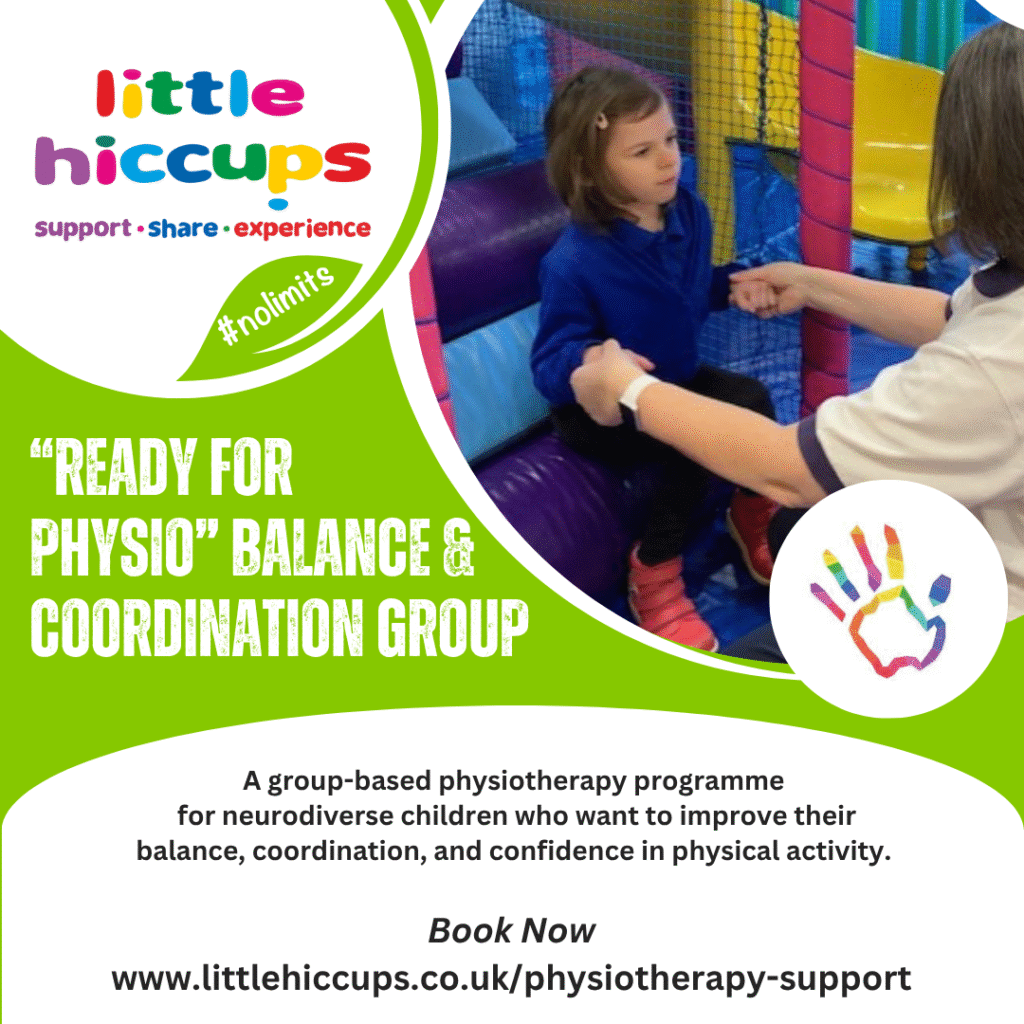 A group-based physiotherapy programme for children who want to improve their balance, coordination, and confidence in physical activity.
