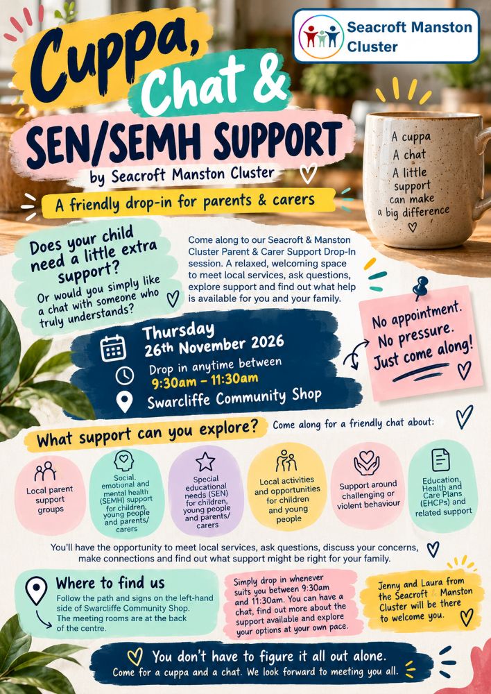 2026 11 26 Cuppa, Chat and SEN/SEMH Drop-In